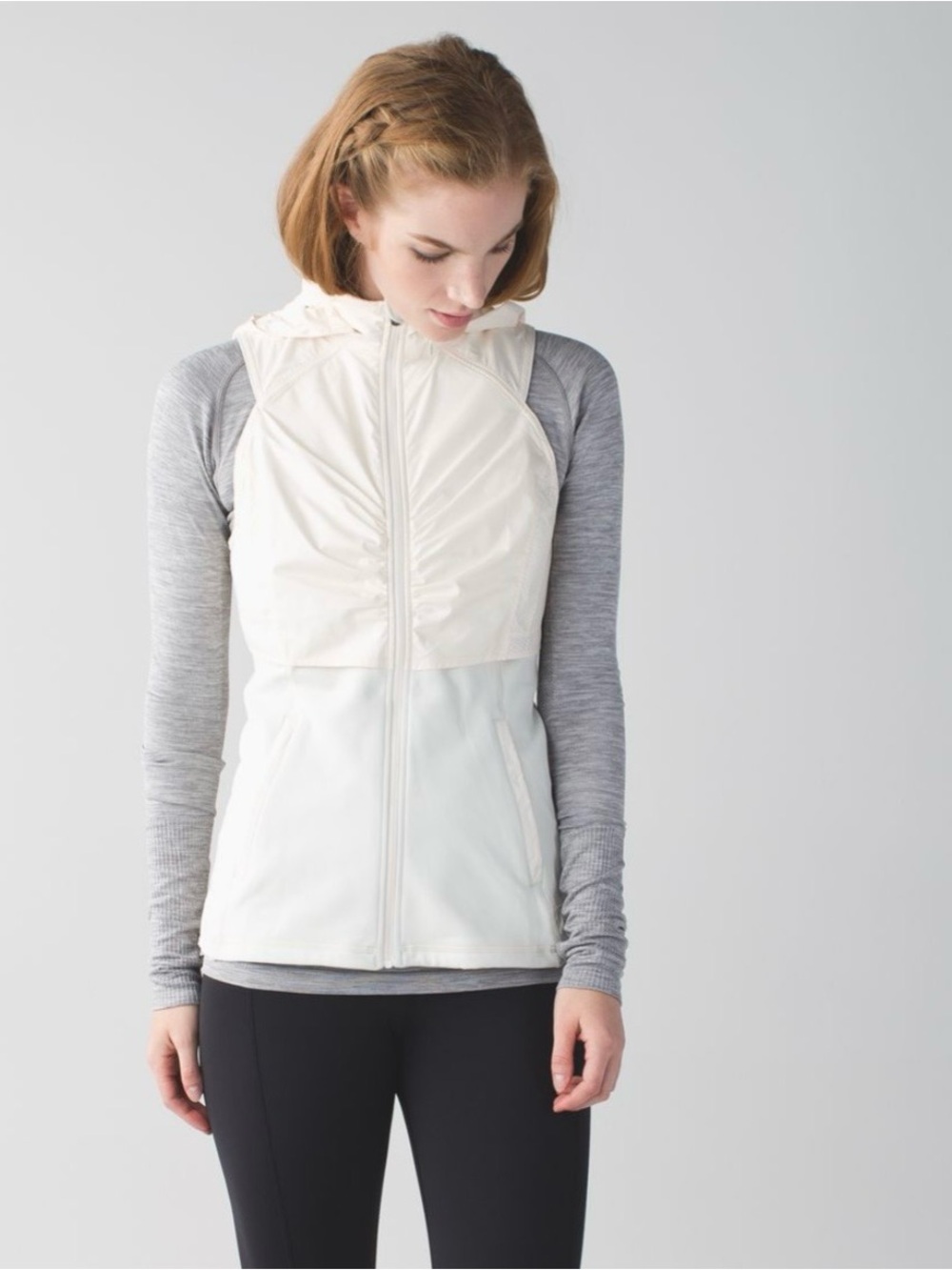 Lululemon Kanto Catch Me Hooded Vest Cream White Size 8